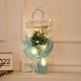 thumbnail image 4 of sunsanly Artificial Flower with Bag Glowing Romantic Mother's Day Gifts Realistic Fake Rose Dried Flower Bouquet Home Supplies, 4 of 7