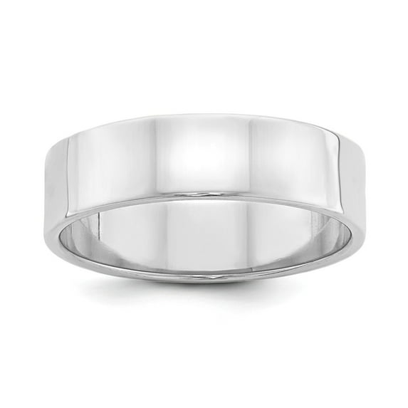 Solid 925 Sterling Silver 6mm Flat Size 8.5 Wedding Band