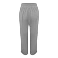 thumbnail image 5 of Linen Pants Women Summer Beach Vacation High Waist Wide Leg Comfy Flowy Trousers with Pockets, 5 of 6