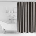 thumbnail image 4 of Black Striped Shower Curtains for Bathroom Waterproof Fabric Bath Curtains Decor Bath Tub Curtain Modern Simple Farmhouse Beige Vintage Decorative Shower Curtain Sets with 12 Hooks, 72x72 Inch, 4 of 6