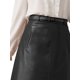 thumbnail image 5 of Falda Midi Lápiz de Cuero Sintético A-Line de Cintura Alta Vintage para Mujeres INSPIRE CHIC S Negro, 5 of 6