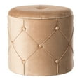 thumbnail image 5 of Fabulaxe QI003523.BK 15.75 x 15.5 in. Round Wooden Velvet Ottoman Stool with Lid, Black, 5 of 8