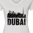 thumbnail image 4 of Inktastic Dubai City Skyline with Grunge Women's V-Neck T-Shirt, 4 of 5