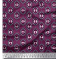 thumbnail image 1 of Soimoi Moss Georgette Fabric Check,Paisley & Ogee Damask Print Sewing Fabric Yard 42 Inch Wide, 1 of 1