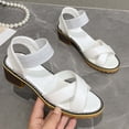 thumbnail image 4 of Womens Sandles Oofos Women Women's Fashion Casual Versatile Buckle Strap Foot Breathable Vacation Summer Fashion Trend Thick Heel Beach Sandals White, 4 of 5