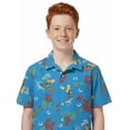 thumbnail image 2 of The Simpsons Boys Graphic Button Up Resort Shirt with Short Sleeves, Sizes 4-18, 2 of 6