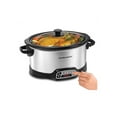 Hamilton Beach Programmable Slow Cooker, 6 Quarts, Silver, 33660