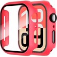 thumbnail image 1 of Yanonmyfd 2 Piezas Funda para Apple Watch Series 6/5/4/SE 3/SE 2/SE 40mm Protector Pantalla Vidrio Templado Incorporado,HD Protección Completa PC Dura Estuche Protective Case,Transparente,40mm, 1 of 46