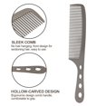 thumbnail image 2 of Peine de Masaje antiestático Ecomeon Peine de Pelo Profesional Acero Inoxidable Negro Black01, 2 of 6