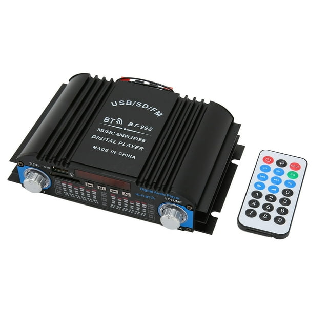 Amplificador de potencia para automóvil Bling Bling 12 V Bluetooth con Control remoto