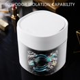 thumbnail image 4 of Jinsinto Mini Desktop Trash Can-Creative Plastic Desktop Trash Can Table Bin with Button Lid-Small Home Office Trash Can for Office,Bathroom,Bedroom Kitchen Table-2L, 4 of 5