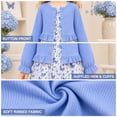 thumbnail image 5 of Lanbubble Toddler Girls Dresses with Ruffle Cardigan, 2‑Piece Fall Outfits for 3‑7T, 5 of 10