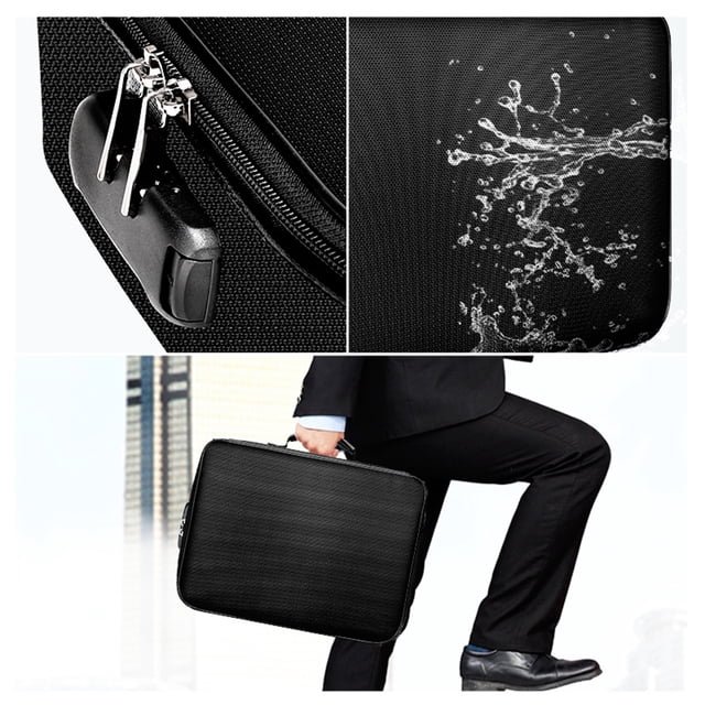 Document Storage Box with Password Desk Stationery Lock Multifunctional Multi-Layer Files Handbag Women Travel Large Organizer Home Accessories