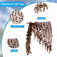 thumbnail image 3 of Uxcell Women's Belly Dance Hip Scarf with Sequins Triangle Wrap Skirts Waist Chain for Party Costume Performance Brown, 3 of 5