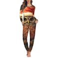 thumbnail image 1 of Conjuntos de pijamas de dos piezas para Mujer, ropa de dormir informal, jersey de Navidad, ropa de casa de manga larga, moda, 1 of 4