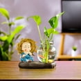 thumbnail image 4 of 100Fens Resin Pot Lovely Monk Hydroponic Vase Living Room Desk Decoration, 4 of 6