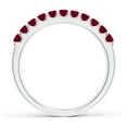 thumbnail image 2 of Angara Natural 0.61 Ct. Ruby Non Eternity Wedding Band in 14K White Gold for Women (Ring Size: 4), 2 of 12