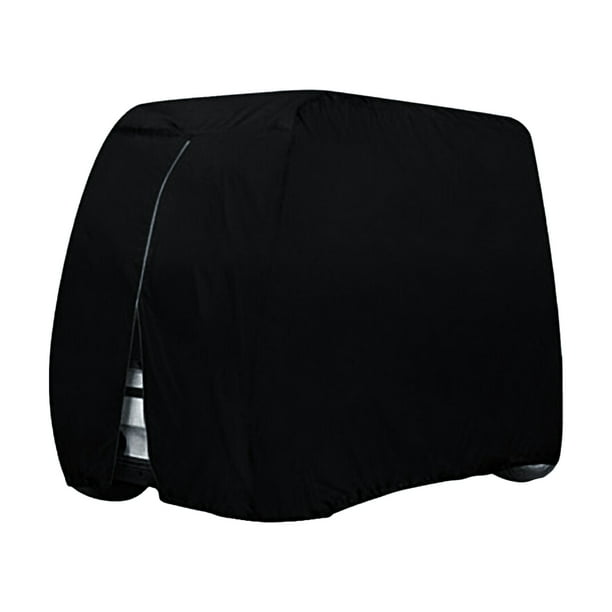 Yuarrent Funda para carrito de Golf de tela Oxford resistente negra para protección contra todo clima cubierta impermeable para carrito de Golf Golf Negro 242*122*168cm