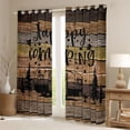 thumbnail image 2 of Homewish Outdoor Travel Trailer Blackout Curtains Set of 2 (52x84 Each),Happy Camping Window Curtains,Old Barn Door Curtains and Drapes For Boys Kids,Luxury Bedroom Decor, 2 of 6