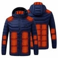 thumbnail image 2 of Purcolt Womens Heated Hooded Puffer Jackets Full Zip Long Sleeve Quilted Coats Winter Thermal Outerwear with 21 Heating Zones, Power Bank Not Included, 2 of 6