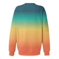 thumbnail image 4 of pbnbp Fall Sweater for Women 2023 Trendy Ombre Tie Dye Long Sleeve Pullover Casual Loose Fit Color Thin Crewneck Sweatshirts, 4 of 5