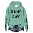 thumbnail image 1 of WEAIXIMIUNG Sweat à Capuche pour Femmes, Imprimé Football Baseball, Col Rond et Manches Longues, 1 of 4