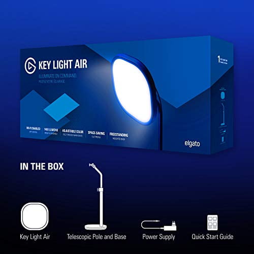 Elgato Key Light Air, Professional LED Panel With 1400 Lumens, Multi-Layer Technology, App-Enabled, Color Temperature Adjustable for Mac/Windows/iPhone/Android - Walmart.com