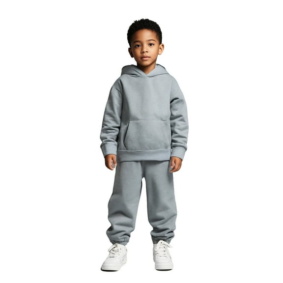 Boys Girls Sweatsuit Set 2PC Long Sleeve Grey Tracksuit Hoodie Jogger Set Warm Fall Winter Clothes Boys Active Tracksuit Set12-13 Years Boys Girls Fashion