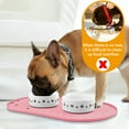 thumbnail image 5 of Ptlom Dog Cat Food Mat Raised Edges Dog Feeding Mat Silicone Food Mat for Pet Bowls Pink, 5 of 9