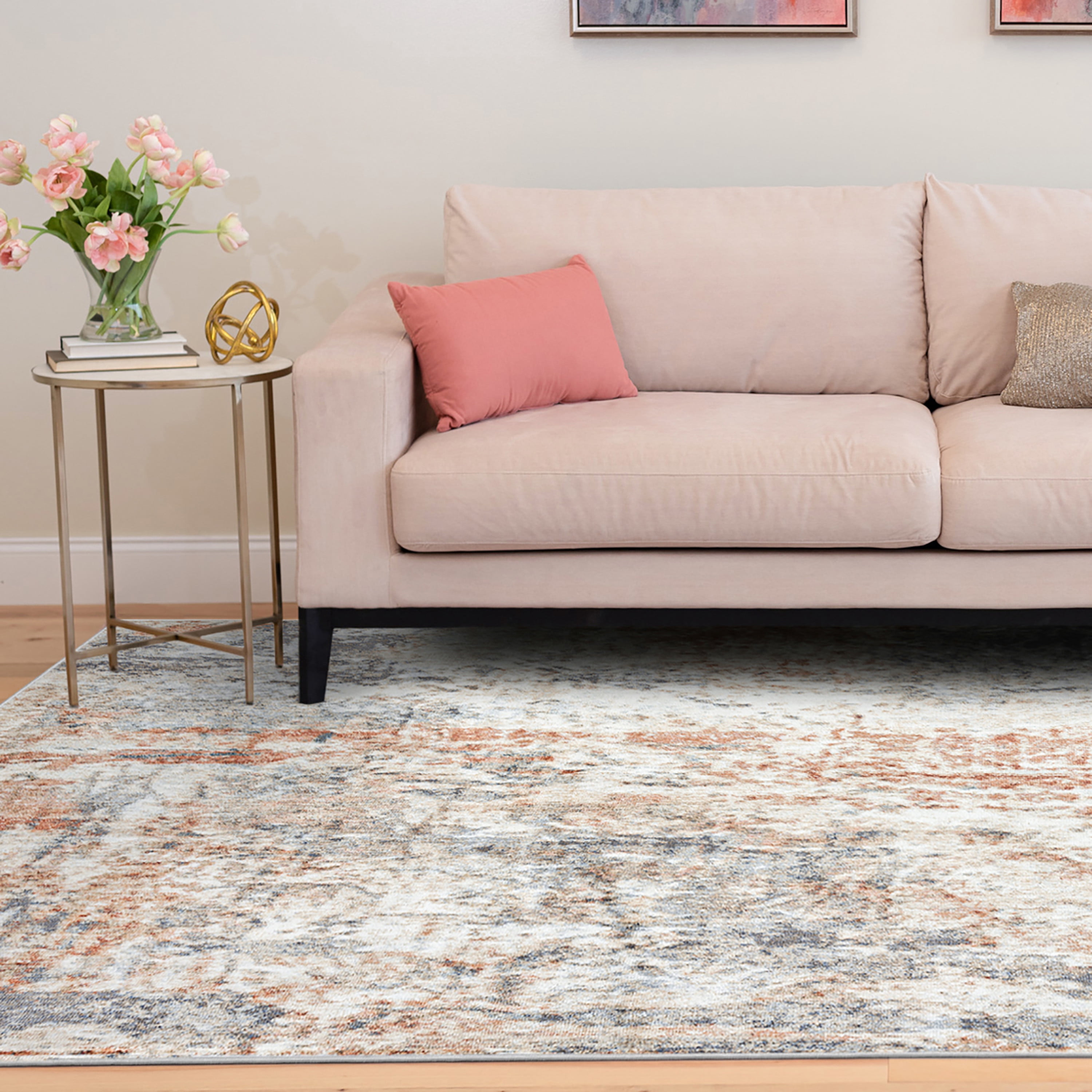 Allure Contemporary 5' x 7' Multi-Color Polypropylene Indoor Area Rug