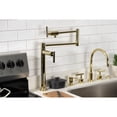 thumbnail image 3 of Kingston Brass KS4702CML Manhattan Deck Mount Pot Filler Faucet, Polished Brass, 3 of 8
