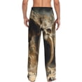 thumbnail image 7 of Salouo Ancient Skull Cave Landscape Print Pajama Pants for Men, Lounge Pants Elastic Waistband Casual Men's sleepwear Loungewear Sleep Pajama Pant -X-Large, 7 of 7