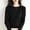Black, variant on ZSQDM Warm Sweaters for Women WoMen's Hoodless Sweatshirt Light Sweaters for Women Crew Neck Lightweight Soft Knitted Pullover Knitted Blouse WoMen's Blended T-Shirt(M）