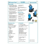 Tsurumi HS2.4S Manual Electric Semi Vortex Submersible Trash Single Phase Pump