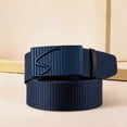 thumbnail image 4 of Ceisia Auto Buckle Woven Canvas Belt Adjustable Outdoor Casual Waist Strap In Multiple Colors Navy L Gift, 4 of 8