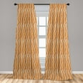thumbnail image 5 of Ambesonne Burnt Orange Curtains, Chevron Zigzag Print, Pair of 28"x63", Burnt Orange Off White, 5 of 5