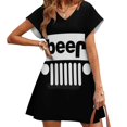 thumbnail image 4 of Robe à Encolure Carrée Beer Robe d'Été Femme Élégante Imprimé Halter Robe de Fête Beer pour Femme 6TG, 4 of 5