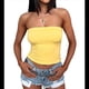 thumbnail image 1 of Tops de Tubo para Mujer, Camisa Sin Tirantes, Conjuntos de Verano, Top Bandeau Básico, Top Corto Y2k para Salir Amarillo L, 1 of 10