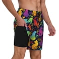 thumbnail image 2 of Naloa Colorful Cats Print Men Swim Trunks with Compression Liner ,Board Shorts,Men's Swim Shorts with Drawstring and Elastic Waistband-Large, 2 of 6