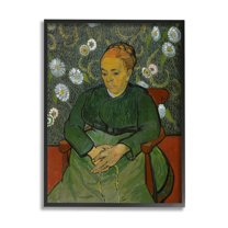 La Berceuse Portrait Madame Roulin Van Gogh Botanical & Floral Painting Black Framed Art Print Wall Art