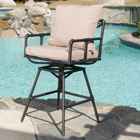 Redondo Pipe Outdoor Adjustable Barstool