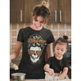 thumbnail image 4 of Skull Graphic Short Sleeve Tops Funny Halloween Tee Mama Shirts Women T-Shirt Small Black, 4 of 6