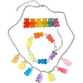 thumbnail image 1 of Heytea Collier Ours en Gélatine Mignon 7 Couleurs Pendentif en Résine Coloré pour Femmes Filles, 1 of 5