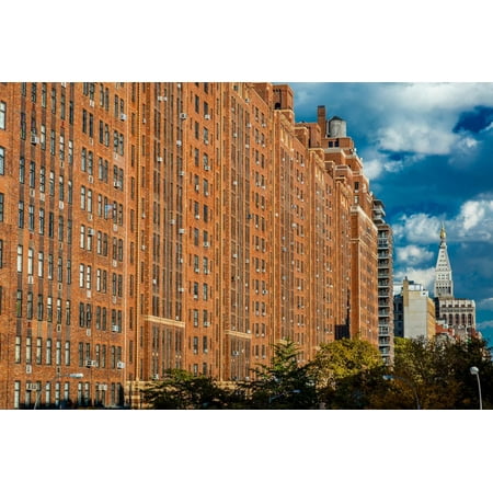 Brick Apartment Buildings New York City Print Wall