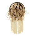thumbnail image 4 of 1 Par Punk Rock Rivet Tassel Chain Epaulet Shoulder Boards Badge Gold Sunnimix traje de charreteras de hombro, 4 of 8