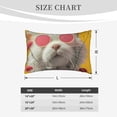 thumbnail image 3 of Fotbe Floral Sunglasses Cat Art Pillow Cases - Envelope Closure - Luxury, Extra Soft, Cooling Pillow Covers - Wrinkle, Fade, Stain Resistant-14"x20", 3 of 8