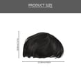 thumbnail image 4 of Peluca de pelo lacio corto Accesorio para el cabello elegante Cubierta de peluca de aspecto natural con flequillo, 4 of 6