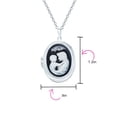 thumbnail image 5 of Bling Jewelry Womens Vintage Victorian Locket Necklace Black Blue White Cameo Mother  Pendant, 5 of 6
