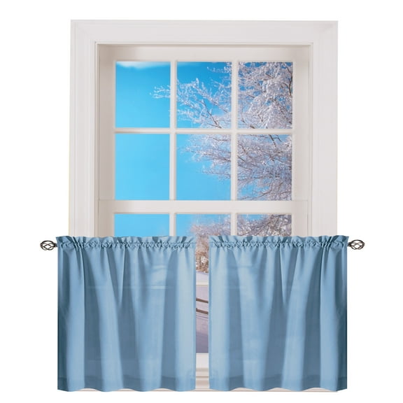Stacey Window Curtain Tier Set with Rod Pocket Top - Classic Home Decor Staple for Any Room