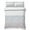 Gray Turquoise, variant on Twin Quilt Set 68''x86'', Aqua Grey Lightweight Summer Bedspread Coverlet Set with 2 Pillow Shams, Chic Garden Floral Stripe Embroidery Design Breathable All Season Quilt Bedding for Dorm/Bedroom